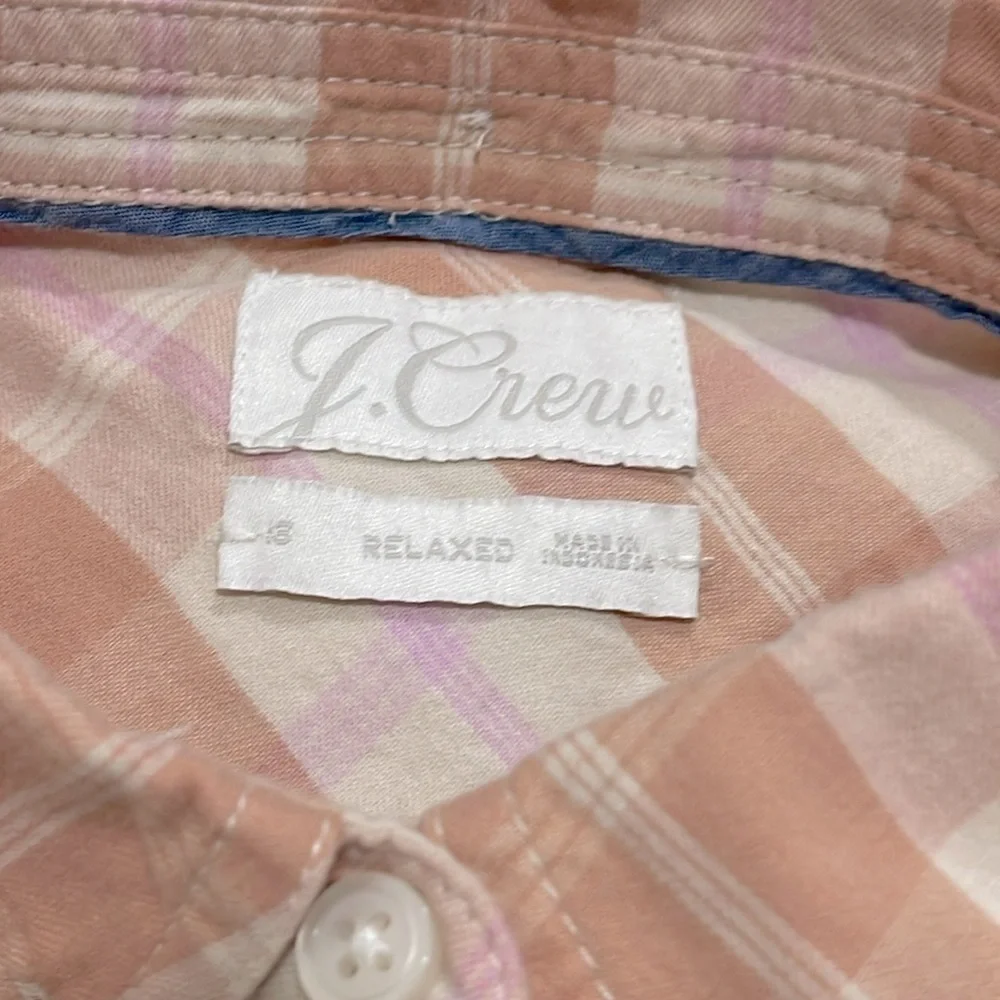 J.Crew NWOT relaxed fit button-down featherweight flannel sz 16 💯% Cotton